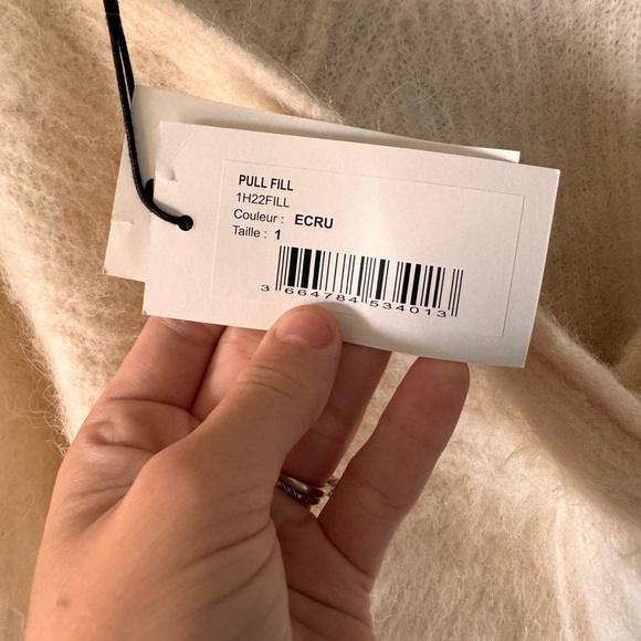 Ba&sh Fill Twisted back sweater Alpaca fur - Picture 10 of 13